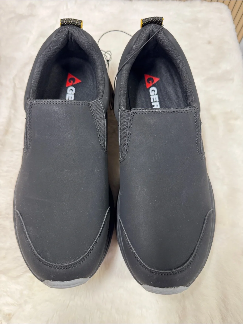 Gerry Weber Men's Black Slip-On Loafers with Grey Accents